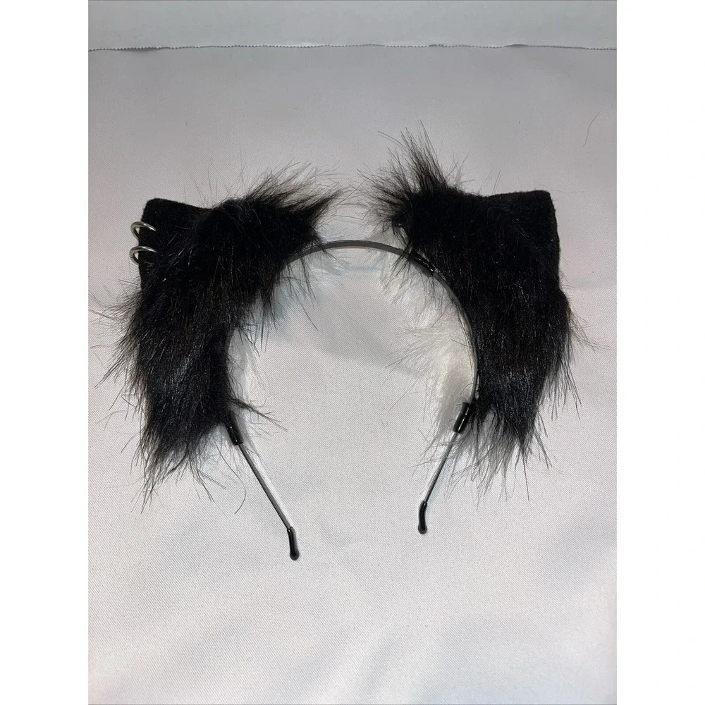 Handmade Faux Fur Wolf/ Fox Ears Headband Realistic Furry Fluffy Animal HairHoop